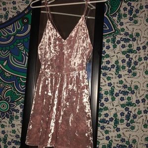 pink velvet romper
